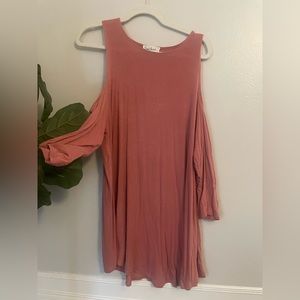 Long open shoulder shirt